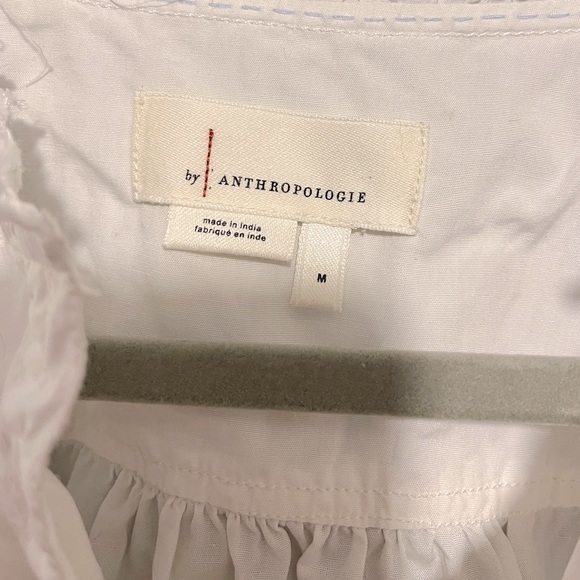 Anthropologie Ruffled Blouse in White - Picture 4 of 5